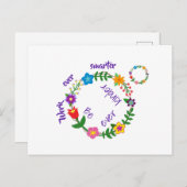 Carte Postale Travaillez toujours plus intelligemment, Soyez tou (Devant / Derrière)