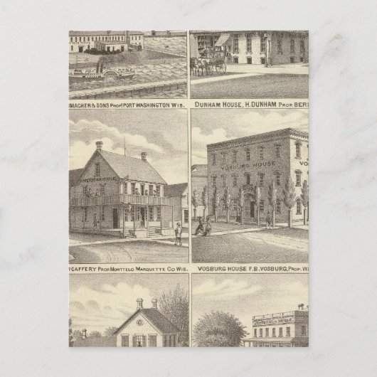 Carte Postale Travaux de fer, hôtels & résidences à Port Washing (Devant)