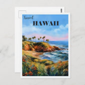 Carte Postale Travel Hawaii, zone côtière, (Devant / Derrière)