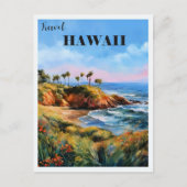 Carte Postale Travel Hawaii, zone côtière, (Devant)