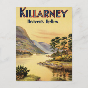 Carte Postale Travel Killarney Irlande par Chemins de fer Vintag