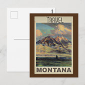 Carte Postale Travel Montana, poster vintage, (Devant / Derrière)