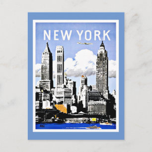 Carte Postale Travel New York Amérique Vintage