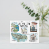Carte Postale Travel Sketch Postcard : Strolling Old San Juan (Debout devant)
