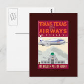 Carte Postale TRAVEL-Trans Texas Airways- (Devant / Derrière)