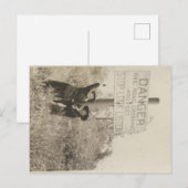 Carte postale Traversant le chemin de fer (Devant / Derrière)