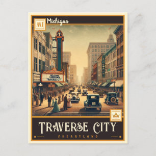 Carte Postale Traverse City, Michigan   VINTAGE