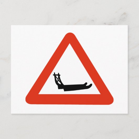 Carte Postale Traversée de chiens, signalisation routière, Groen (Devant)