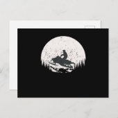 Carte Postale Traversée De La Lune Conception De Motoneige (Devant / Derrière)