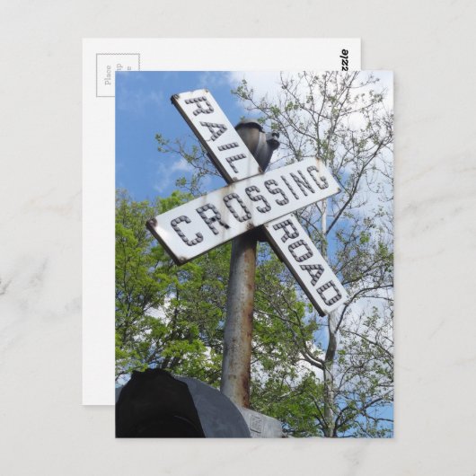 Carte Postale Traversée ferroviaire (Devant / Derrière)