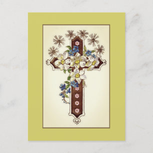 Carte Postale Traverser avec des fleurs