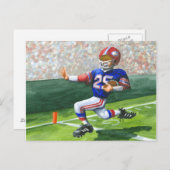 Carte Postale Traverser la ligne d'objectif pour une touche (Devant / Derrière)