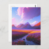 Carte Postale Traverser les champs de couleur (Devant / Derrière)