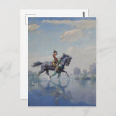 Carte Postale Traverser les parcs, ch. 1916 par N.C. Wyeth (Devant / Derrière)