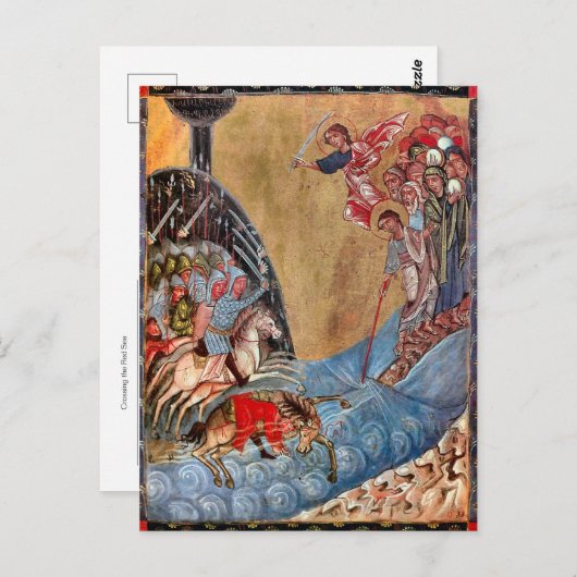 Carte Postale Traverser l'icône chrétienne orthodoxe de la mer R (Devant / Derrière)