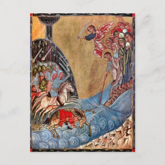 Carte Postale Traverser l'icône chrétienne orthodoxe de la mer R (Devant)
