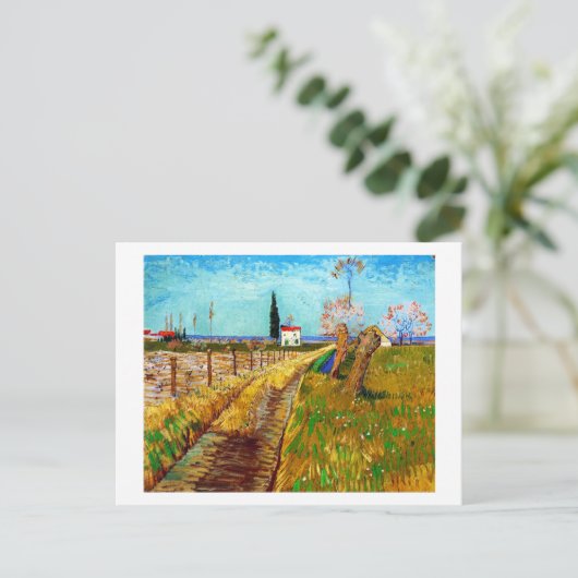 Carte Postale Traverser un champ avec Willows Van Gogh (Debout devant)