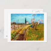 Carte Postale Traverser un champ avec Willows Van Gogh (Devant / Derrière)