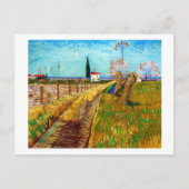 Carte Postale Traverser un champ avec Willows Van Gogh (Devant)