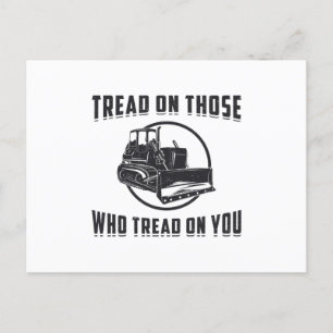 Carte Postale Tread Bulldozer Du Travailleur De Construction Sur