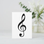 Carte Postale trebble clef icon (Debout devant)