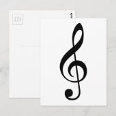 Carte Postale trebble clef icon (Devant / Derrière)