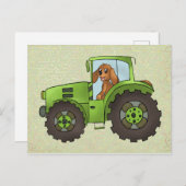 Carte Postale Trecker mit Hund (Devant / Derrière)