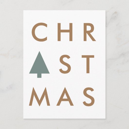 Carte Postale Tree de Christmas | Minimum Scandinavian (Devant)