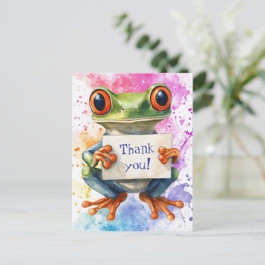 Carte Postale Tree Frog Thank You - Postcard (Debout devant)