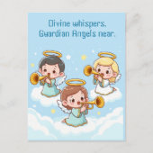 Carte Postale Tree Guardian Angels jouant de la trompette (Devant)