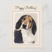 Carte Postale Treeing Walker Coonhound Peinture - Art original (Devant)