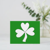 Carte Postale Trèfle Blanc Saint-Patrick Chance Irlandaise (Debout devant)