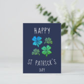 Carte Postale Trèfle Chanceux Shamrock Joyeuse St. Patrick (Debout devant)