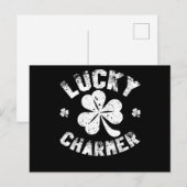 Carte Postale Trèfle drôle de jour de la Saint-Patrick Charmer c (Devant / Derrière)