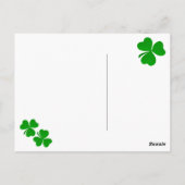Carte Postale Trèfle irlandais (Dos)