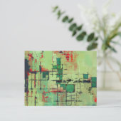 Carte Postale treillis vert Art Abstrait (Debout devant)