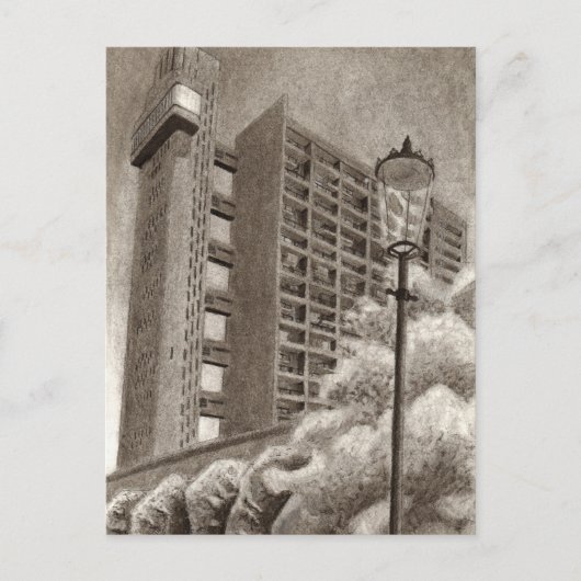 Carte Postale Trellick Tower dessin original (Devant)