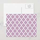 Carte Postale Trellis Marocain En Tile Rose Mauve (Devant / Derrière)