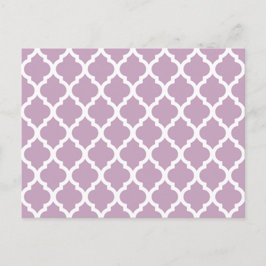 Carte Postale Trellis Marocain En Tile Rose Mauve (Devant)