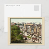 Carte Postale Tremont Street Boston photo de couleur restaurée (Devant / Derrière)