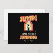 Carte Postale Tremplin Saut Merci Gymnaste Trampoline (Devant / Derrière)