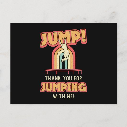 Carte Postale Tremplin Saut Merci Gymnaste Trampoline (Devant)