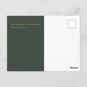 Carte Postale Trending Modern Olive Green Wedding ENREGISTRER LA (Dos)