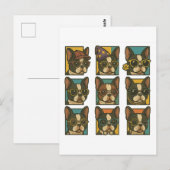 Carte Postale Trendsetters Boston Terrier (Devant / Derrière)