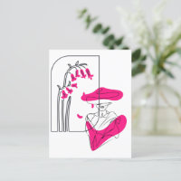 Trendy floral noir et rose