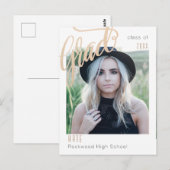 Carte Postale Trendy Grad Faire-part/invitation Golden Framing (Devant / Derrière)