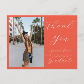 Carte Postale Trendy Script photo superposition Merci Grad