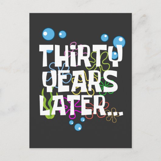 Carte Postale Trente ans plus tard, drôle de fête d'anniversaire (Devant)