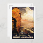 Carte Postale Trento - Téléphérique de Sardagna (Devant / Derrière)