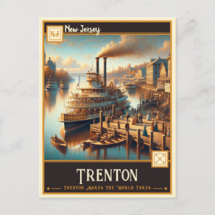 Carte Postale Trenton, New Jersey Vintage